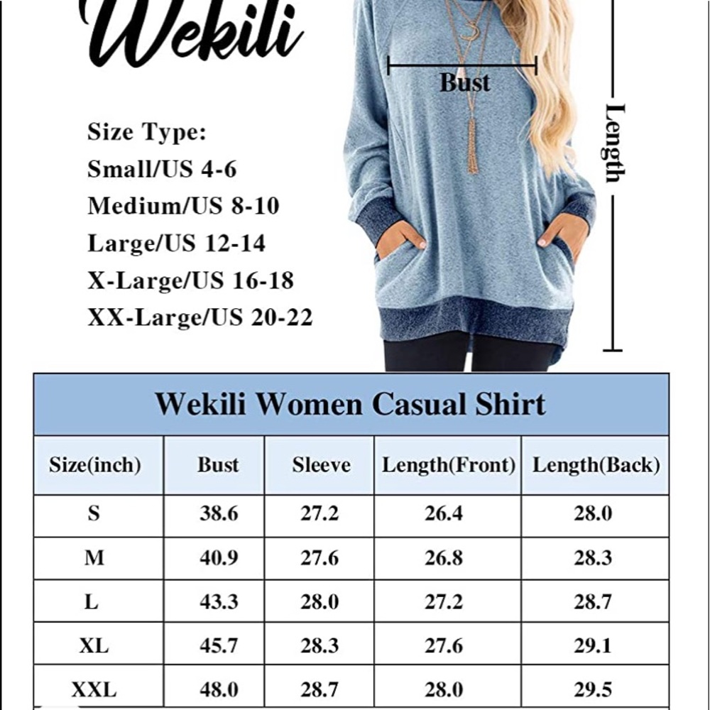 Beautiful woman sweatshirt with pocket loose - Picture 12 of 12